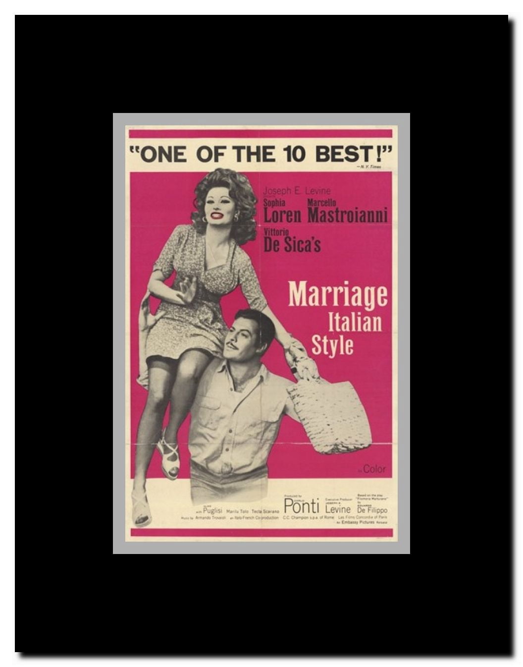Marriage Italian Style Framed Movie Poster