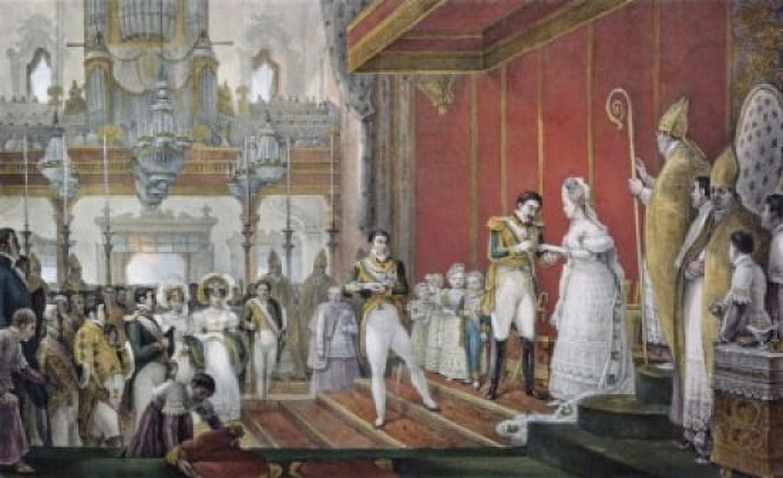 Marriage Of Emperor Pedro I To Princess Amelie De Leuchtenberg Jean Baptiste Debret (1768-1848 French) Canvas Art - Jean Baptiste (18 x 24)