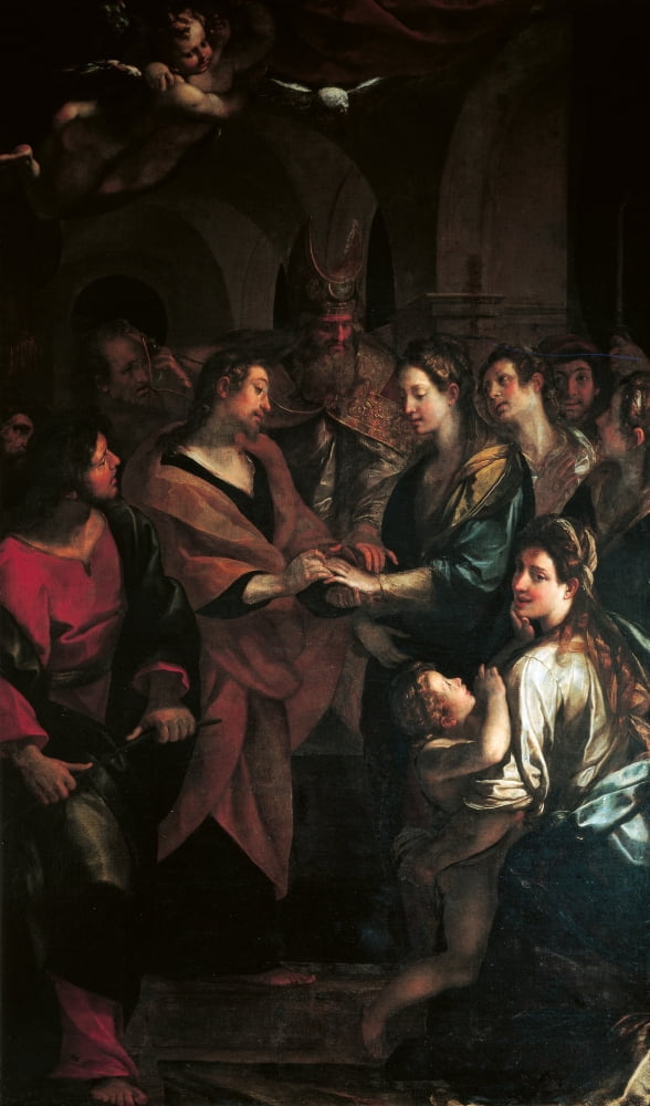 Marriage Of The Virgin Canvas Art - (18 x 24)