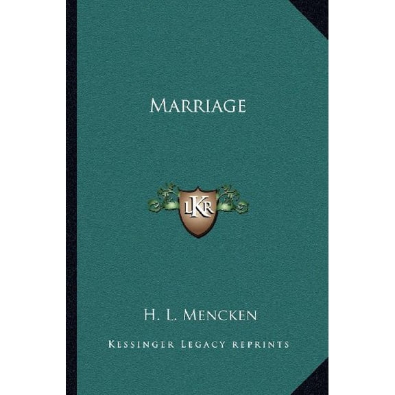 Marriage Paperback 1162900121 9781162900124 H. L. Mencken