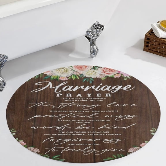 Marriage Prayer Round Carpet Circle Rug Outdoor Patio Area Rug Washable Large Area Rugs Hallway Room Decor Fitness Mats