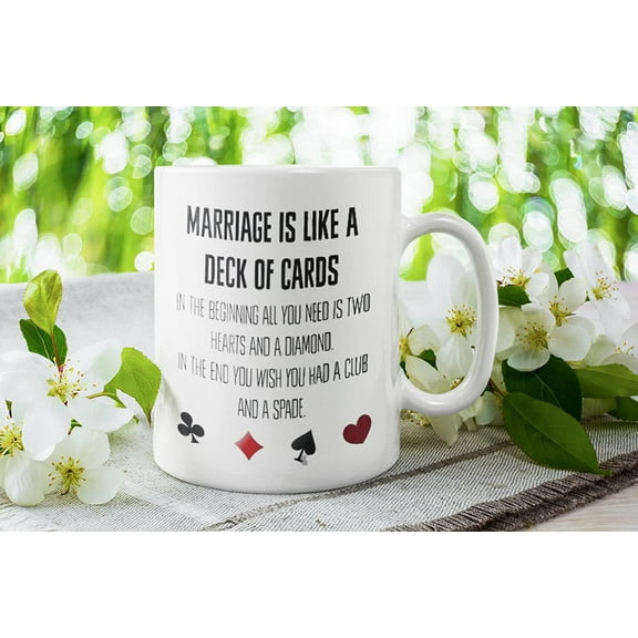 Marriage Quote Coffee Mug, Couples Gift Funny Quote Mug Birthday Gift For Boyfriend Couple Mugs Cute Wedding Holiday Present Coffee Mug Gifts for Wife Anniversary Mug