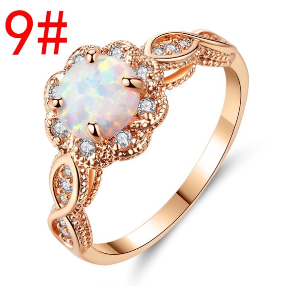 Marriage Rings Women Simple Opel Ring Couple Jewelry Personality Opal Jewelry Ring