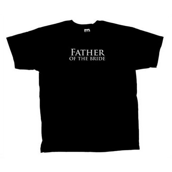 Marriage Short Sleeve T-shirt Father of Bride Design-Black-Small