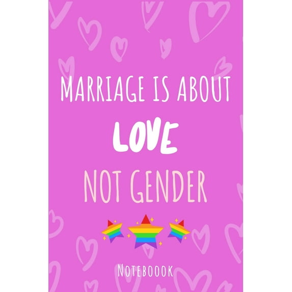 Marriage is about love not gender: a5 notebook, dotted, dot grid 120 pages (Paperback)