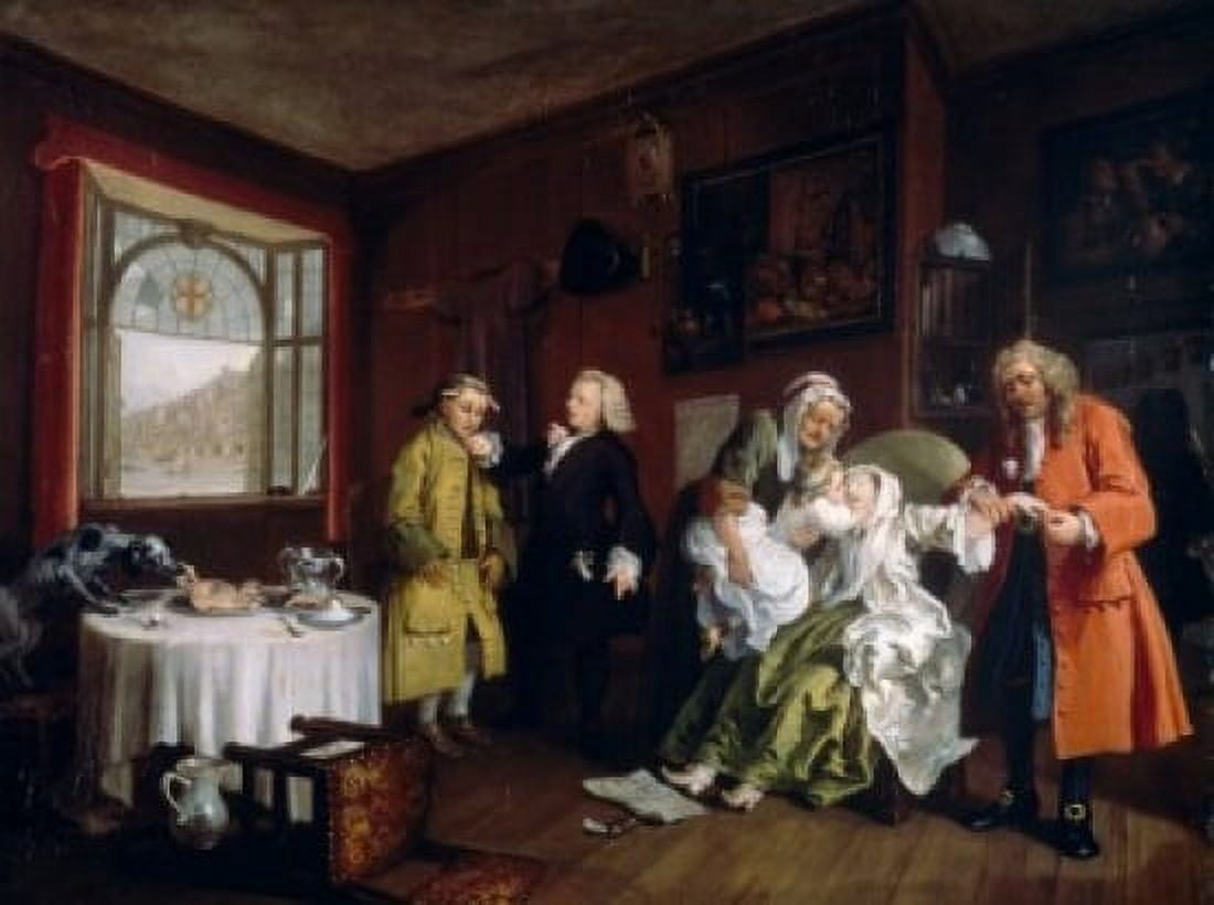 Marriage a la Mode Death of the Countess by William Hogarth oil on canvas (1697-1764) Great Britan London National Gallery Canvas Art - William Hogarth (24 x 36)
