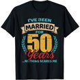 thumbnail image 1 of Married for 50 years golden wedding anniversary T-Shirt Black X-Large, 1 of 4