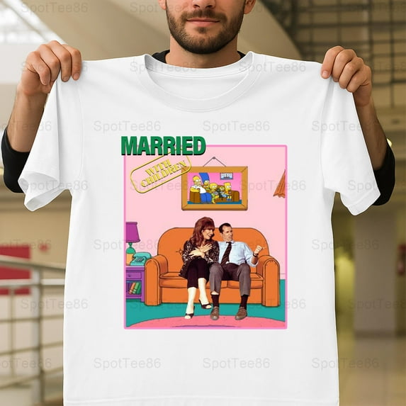 Married with Children Retro 90s TV Show Funny Vintage Graphic V50418 Unisex T-Shirt, Up to Size 5XL