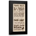 thumbnail image 1 of Marrott, Stephanie 10x18 Black Modern Framed Museum Art Print Titled - Travel Rules II, 1 of 5