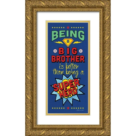 Marrott, Stephanie 10x18 Gold Ornate Wood Framed with Double Matting Museum Art Print Titled - Big Brother