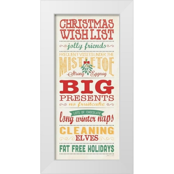 Marrott, Stephanie 10x18 White Modern Wood Framed Museum Art Print Titled - Wish List
