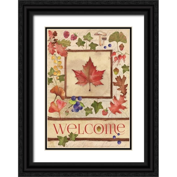 Marrott, Stephanie 11x14 Black Ornate Wood Framed with Double Matting Museum Art Print Titled - Welcome Fall II