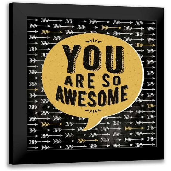 Marrott, Stephanie 12x12 Black Modern Framed Museum Art Print Titled - Awesome