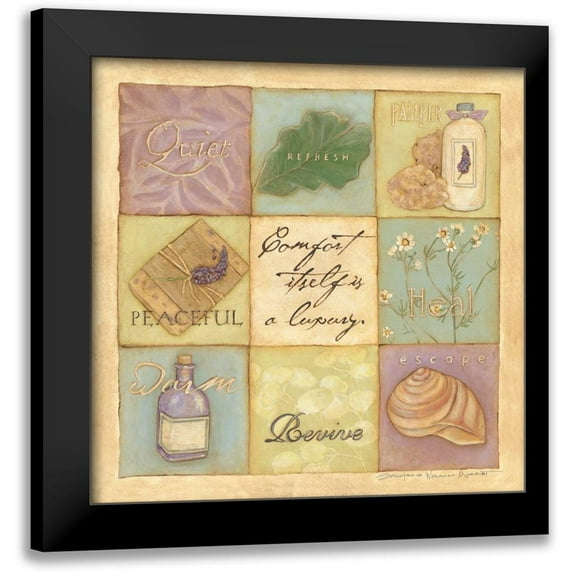 Marrott, Stephanie 12x12 Black Modern Framed Museum Art Print Titled - Comfort Panel I