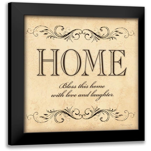 Marrott, Stephanie 12x12 Black Modern Framed Museum Art Print Titled - Home