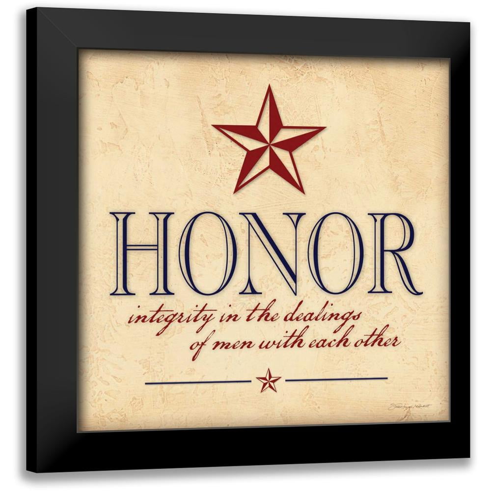 Marrott, Stephanie 12x12 Black Modern Framed Museum Art Print Titled - Honor