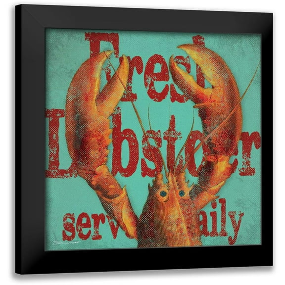 Marrott, Stephanie 12x12 Black Modern Framed Museum Art Print Titled - Lobster Dinner