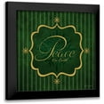 thumbnail image 1 of Marrott, Stephanie 12x12 Black Modern Framed Museum Art Print Titled - Peace - Green and Gold, 1 of 5