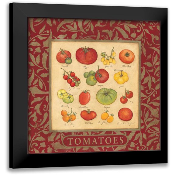 Marrott, Stephanie 12x12 Black Modern Framed Museum Art Print Titled - Tomatoes