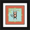 thumbnail image 1 of Marrott, Stephanie 12x12 Black Ornate Wood Framed with Double Matting Museum Art Print Titled - Hanging Monkey II, 1 of 4