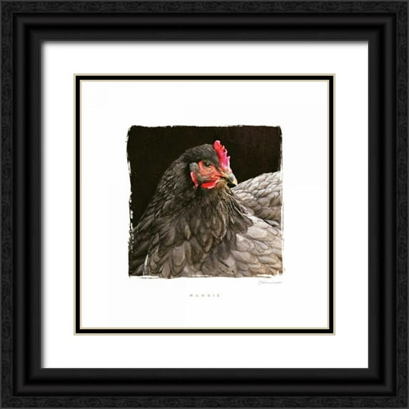 Marrott, Stephanie 12x12 Black Ornate Wood Framed with Double Matting Museum Art Print Titled - Maggie