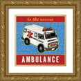 thumbnail image 1 of Marrott, Stephanie 12x12 Gold Ornate Wood Framed with Double Matting Museum Art Print Titled - Ambulance, 1 of 4