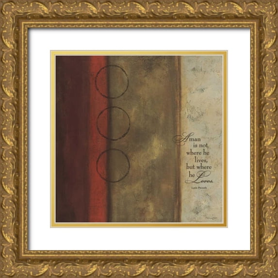 Marrott, Stephanie 12x12 Gold Ornate Wood Framed with Double Matting Museum Art Print Titled - Man is Not