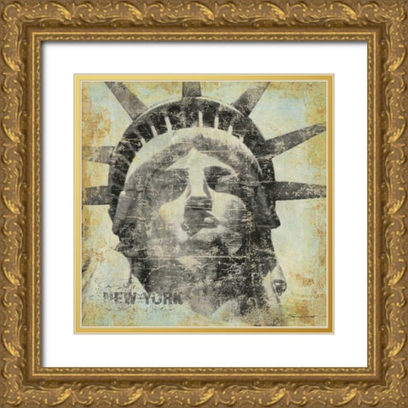 Marrott, Stephanie 12x12 Gold Ornate Wood Framed with Double Matting Museum Art Print Titled - New York