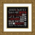 thumbnail image 1 of Marrott, Stephanie 12x12 Gold Ornate Wood Framed with Double Matting Museum Art Print Titled - Pirate Speak, 1 of 4