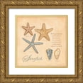 thumbnail image 1 of Marrott, Stephanie 12x12 Gold Ornate Wood Framed with Double Matting Museum Art Print Titled - Starfish, 1 of 4