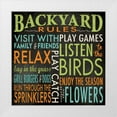 thumbnail image 1 of Marrott, Stephanie 12x12 White Modern Wood Framed Museum Art Print Titled - Backyard Rules, 1 of 4