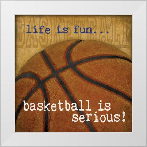 Marrott, Stephanie 12x12 White Modern Wood Framed Museum Art Print Titled - Basketball