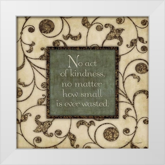 Marrott, Stephanie 12x12 White Modern Wood Framed Museum Art Print Titled - No Act