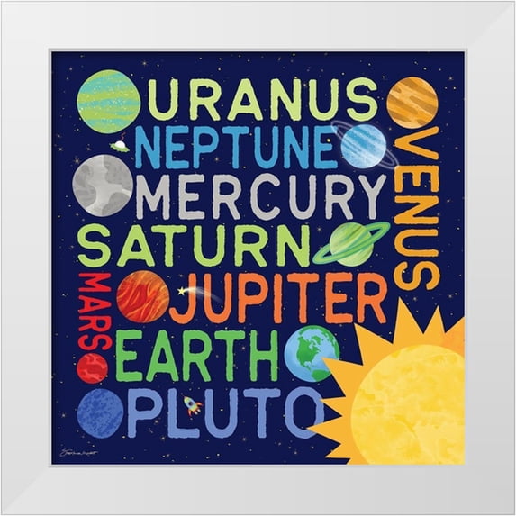Marrott, Stephanie 12x12 White Modern Wood Framed Museum Art Print Titled - Our Planets