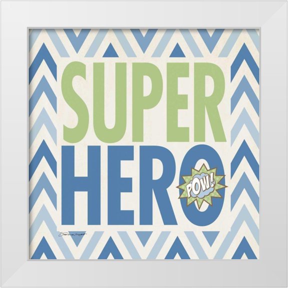 Marrott, Stephanie 12x12 White Modern Wood Framed Museum Art Print Titled - Playroom Super Hero