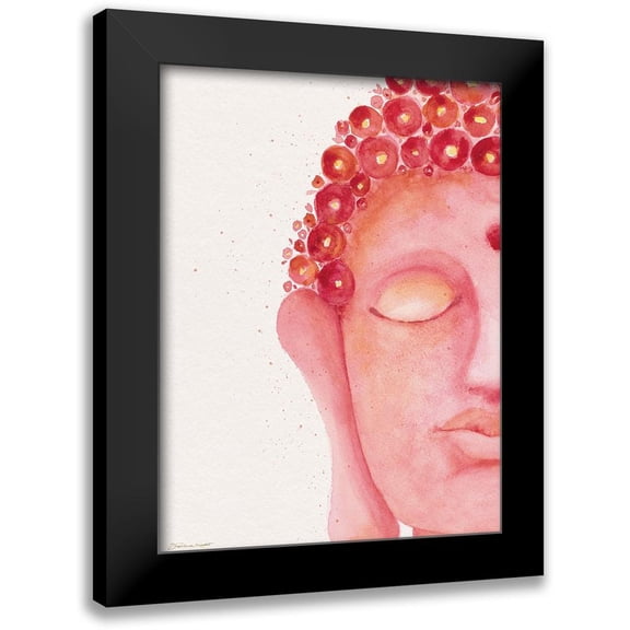 Marrott, Stephanie 12x14 Black Modern Framed Museum Art Print Titled - Buddha In Pink II