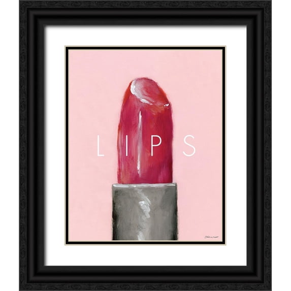 Marrott, Stephanie 12x14 Black Ornate Wood Framed with Double Matting Museum Art Print Titled - Lips
