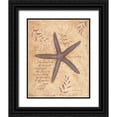 thumbnail image 1 of Marrott, Stephanie 12x14 Black Ornate Wood Framed with Double Matting Museum Art Print Titled - Starfish, 1 of 4