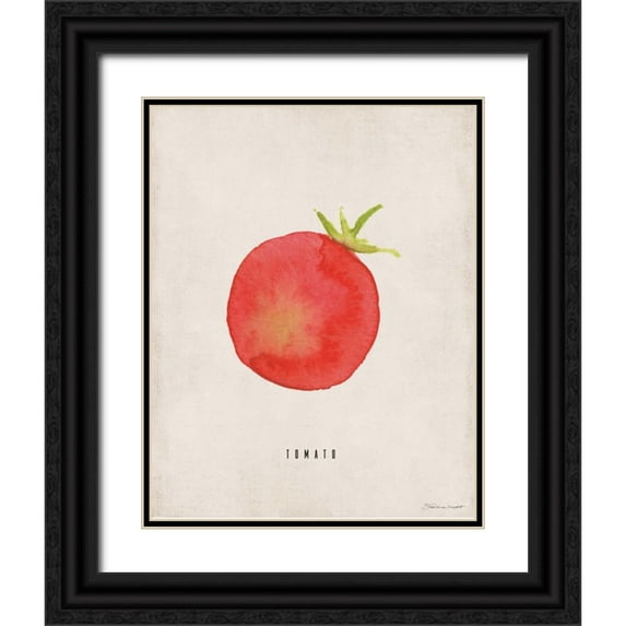 Marrott, Stephanie 12x14 Black Ornate Wood Framed with Double Matting Museum Art Print Titled - Tomato
