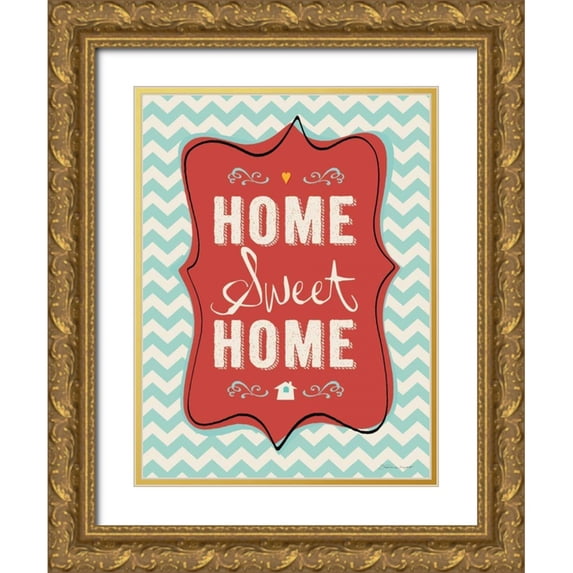 Marrott, Stephanie 12x14 Gold Ornate Wood Framed with Double Matting Museum Art Print Titled - Home Sweet Home