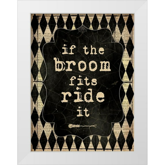 Marrott, Stephanie 12x14 White Modern Wood Framed Museum Art Print Titled - Broom