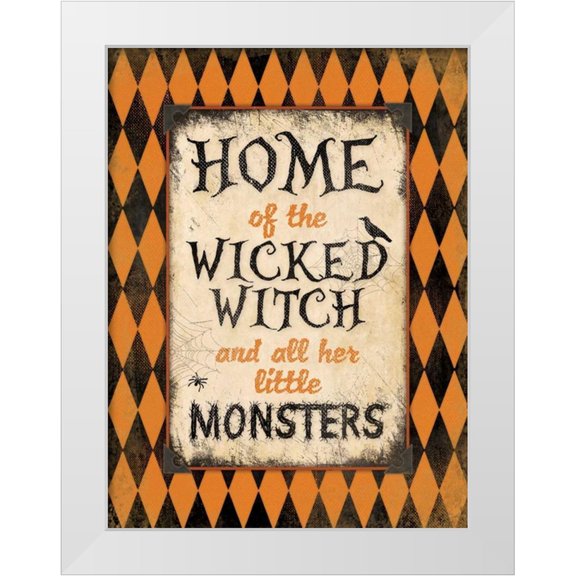 Marrott, Stephanie 12x14 White Modern Wood Framed Museum Art Print Titled - Home of the Wicke Witch