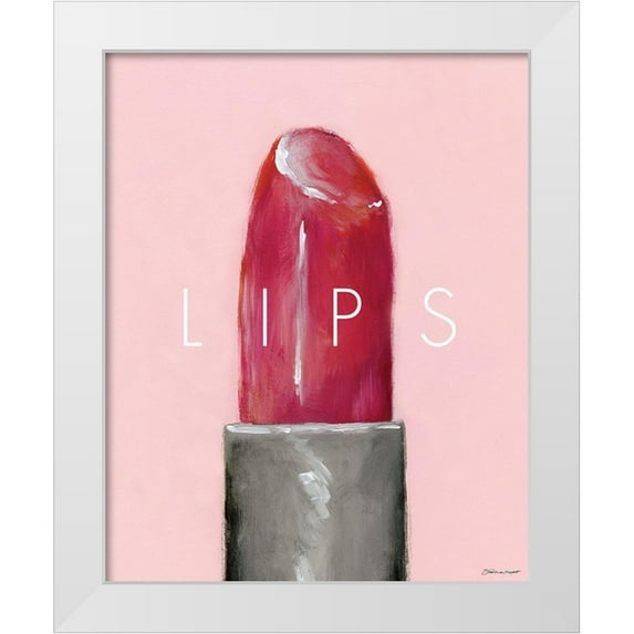 Marrott, Stephanie 12x14 White Modern Wood Framed Museum Art Print Titled - Lips