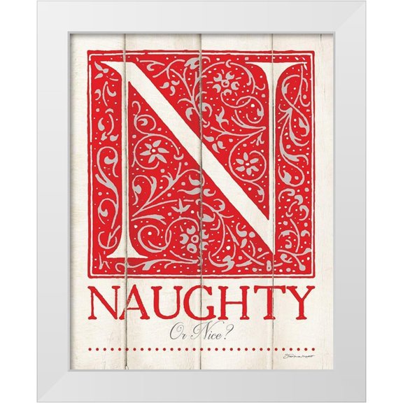 Marrott, Stephanie 12x14 White Modern Wood Framed Museum Art Print Titled - Naughty or Nice