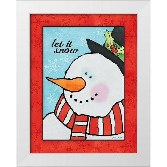Marrott, Stephanie 12x14 White Modern Wood Framed Museum Art Print Titled - Snowman II