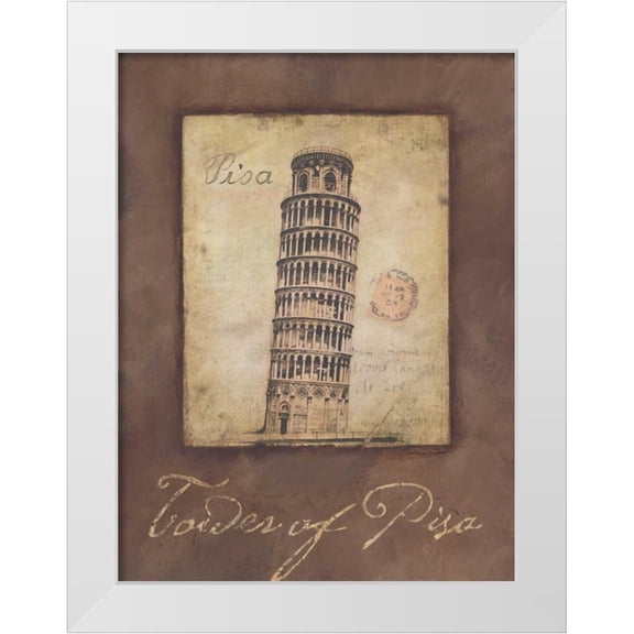 Marrott, Stephanie 12x14 White Modern Wood Framed Museum Art Print Titled - Tower of Pisa