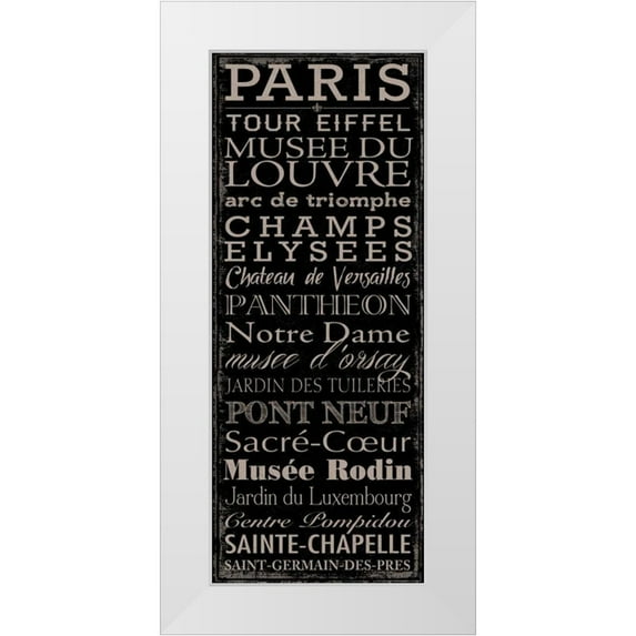 Marrott, Stephanie 12x24 White Modern Wood Framed Museum Art Print Titled - Tour Eiffel