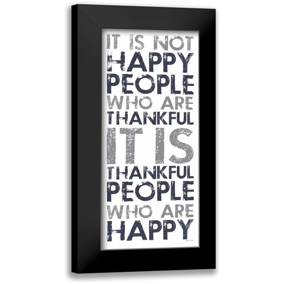 Marrott, Stephanie 13x24 Black Modern Framed Museum Art Print Titled - Happy People