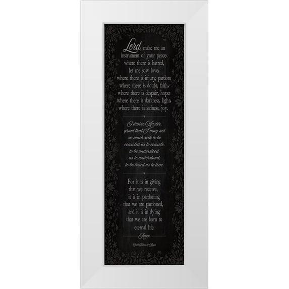 Marrott, Stephanie 13x32 White Modern Wood Framed Museum Art Print Titled - Prayer Of Peace