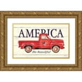 thumbnail image 1 of Marrott, Stephanie 14x10 Gold Ornate Wood Framed with Double Matting Museum Art Print Titled - America, 1 of 4